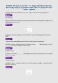 NR283&colon; Hormonal and Glucose Regulation Chamberlain University-Illinois Questions with 100&percnt; Verified Answers Latest Update