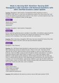 Week 4&colon; Nursing Skill&colon; Nutrition&colon; Nursing Skill&colon; Nasogastric Tube Insertion and Removal Questions with 100&percnt; Verified Answers Latest Update