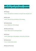BIOS 252 COMP EXAM SCRIPT VERIFIED&NewLine;QUESTIONS WITH ACCURATE ANSWERS&NewLine;
