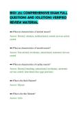 BIOS 252 COMPREHENSIVE EXAM FULL&NewLine;QUESTIONS AND SOLUTIONS VERIFIED&NewLine;REVIEW MATERIAL
