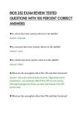 BIOS 252 EXAM REVIEW TESTED&NewLine;QUESTIONS WITH 100 PERCENT CORRECT&NewLine;ANSWERS