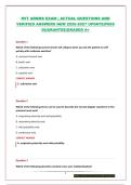 RVT ARDMS EXAM &vert; ACTUAL QUESTIONS AND VERIFIED ANSWERS NEW 2026-2027 UPDATE&vert;PASS GUARANTEE&vert;GRADED A&plus;