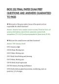 BIOS 252 FINAL PAPER EXAM PREP&NewLine;QUESTIONS AND ANSWERS GUARANTEED&NewLine;TO PASS&NewLine;