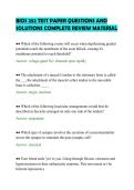 BIOS 252 TEST PAPER QUESTIONS AND&NewLine;SOLUTIONS COMPLETE REVIEW MATERIAL&NewLine;