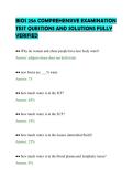 BIOS 256 COMPREHENSIVE EXAMINATION&NewLine;TEST QUESTIONS AND SOLUTIONS FULLY&NewLine;VERIFIED&NewLine;