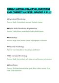 BIOS242 ACTUAL EXAM FULL QUESTIONS&NewLine;AND CORRECT ANSWERS GRADED A PLUS&NewLine;