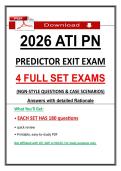 Passed ATI PN Predictor Exit 2026 Exam with NGN Questions & Case Scenarios &vert; 4 Sets &vert; &lpar;100&percnt; Guarantee Pass&rpar;