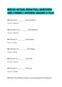 BIOS251 ACTUAL EXAM FULL QUESTIONS&NewLine;AND CORRECT ANSWERS GRADED A PLUS&NewLine;