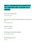 BIOS251 COMPREHENSIVE EXAMINATION&NewLine;TEST QUESTIONS AND SOLUTIONS FULLY&NewLine;VERIFIED&NewLine;