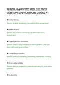 BIOS252 EXAM SCRIPT 2026 TEST PAPER&NewLine;QUESTIONS AND SOLUTIONS GRADED A&plus;