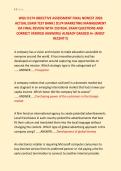 WGU D174 OBJECTIVE ASSESSMENT FINAL NEWEST 2026 &NewLine;ACTUAL EXAM TEST BANK&vert; D174 MARKETING MANAGEMENT &NewLine;OA FINAL REVIEW WITH 250 REAL EXAM QUESTIONS AND &NewLine;CORRECT VERIFIED ANSWERS&sol; ALREADY GRADED A&plus; &lpar;MOST &NewLine;RECENT&excl;&excl;&rpar;
