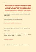 WGU D215 OBJECTIVE ASSESSMENT AND PRE- ASSESSMENT &NewLine;NEWEST 2026 TEST BANK&vert; D215 AUDITING OA & PA EXAM &NewLine;WITH COMPLETE 450 REAL EXAM QUESTIONS AND CORRECT &NewLine;VERIFIED ANSWERS&sol; ALREADY GRADED A&plus; &lpar;MOST RECENT&excl;&excl;&rpar;