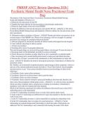 PMHNP ANCC Review Questions 2026 &vert; &NewLine;Psychiatric Mental Health Nurse Practitioner Exam &NewLine;Prep 