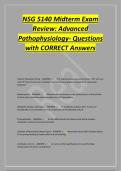 NSG 5140 Midterm Exam&NewLine;Review&colon; Advanced&NewLine;Pathophysiology- Questions&NewLine;with CORRECT Answers