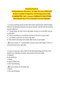 Nursing Practice  &NewLine;Comprehensive Resource To Help You Ace 2026-2027 &NewLine;Exams Includes Frequently Tested Questions With &NewLine;ELABORATED 100&percnt; Correct COMPLETE SOLUTIONS  &NewLine;Guaranteed Pass First Attempt&excl;&excl; Current Update&excl;&excl; 