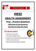Recommended HESI RN Health Assessment 2026 Exam Prep with NGN Questions & Case Scenarios &lpar;100&percnt; Guarantee Pass&rpar;