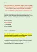 WGU D398 OBJECTIVE ASSESSMENT NEWEST 2026 TEST BANK&vert; &NewLine;D398 INTRODUCTION TO PHARMACOLOGY OA EXAMS REVIEWS &NewLine;WITH COMPLETE REAL EXAM QUESTIONS AND CORRECT &NewLine;VERIFIED ANSWERS&sol; ALREADY GRADED A&plus; &lpar;MOST RECENT&excl;&excl;&rpar;