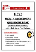 Passed the HESI RN Health Assessment 2026 Exam with this 1000&plus; Question Bank &vert; NGN questions and Case scenarios&comma; detailed Rationales &lpar;100&percnt; Guarantee Pass&rpar;