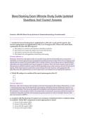 Blood Banking Exam Ultimate Study Guide Updated&NewLine;Questions And Correct Answers&NewLine;
