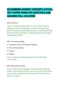 BLOOMBERG MARKET CONCEPTS ACTUAL&NewLine;TEST PAPER COMPLETE QUESTIONS AND&NewLine;ANSWERS FULL SOLUTION&NewLine;