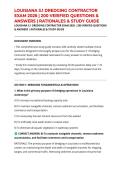LOUISIANA 3&period;1 DREDGING CONTRACTOR EXAM 2026 &vert; 200 VERIFIED QUESTIONS & ANSWERS &vert; RATIONALES & STUDY GUIDE