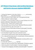 ATT Week 5 Final Exam with Certified Questions and Correct Answers Updated 2026&sol;2027 &ndash; Taxation Study Guide