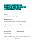 BLUEPRINT COMPREHENSIVE&NewLine;EXAMINATION TEST QUESTIONS AND&NewLine;SOLUTIONS FULLY VERIFIED&NewLine;