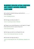 BLUEPRINT UPDATED ACTUAL QUESTIONS&NewLine;AND CORRECT ANSWERS COMPLETE&NewLine;STUDY GUIDE&NewLine;