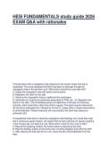 HESI FUNDAMENTALS study guide 2026 EXAM Q&A with rationales