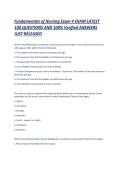 Fundamentals of Nursing Exam 4 EXAM LATEST 100 QUESTIONS AND 100&percnt; Verified ANSWERS JUST RELEASED   