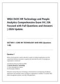 WGU D435 HR Technology and People Analytics OA V4 Study Guide &vert; Complete Q&A