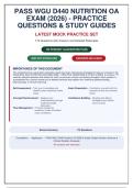 WGU D440 Nutrition OA Exam &lpar;2026&rpar;&colon; 170 Practice Questions with Answers and Rationales &vert; Guaranteed Pass
