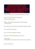 OPENSTAX ANATOMY AND&NewLine;PHYSIOLOGY TEST 1 LATEST&NewLine;2026&sol;2027 ACTUAL EXAM QUESTIONS&NewLine;WITH CORRECT ANSWERS 100&percnt;&NewLine;VERIFIED GRADED A&plus;