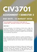 CIV3701 Assignment 1 &lbrace;COMPLETE ANSWERS&rcub; Semester 2 &lpar;Due Date 13 August 2026&rpar;