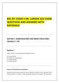BIO 201 EXAM 4 DR&period; LARSON ASU EXAM QUESTIONS AND ANSWERS WITH RATIONALE 