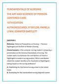 Test Bank for Fundamentals of Nursing&colon; The Art and Science of Person-Centered Care 10th Ed &vert; Chapters 1-47 Practice Questions & Rationales &vert; NCLEX-Style Exam Prep&NewLine;