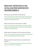 BRAIN STORY CERTIFICATION 64 2026&NewLine;ACTUAL EXAM PAPER QUESTIONS WITH&NewLine;SOLUTIONS GRADED A&plus;