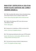 BRAIN STORY CERTIFICATION 64 2026 EXAM&NewLine;REVIEW SOLVED QUESTIONS AND CORRECT&NewLine;ANSWERS GRADED A&plus;