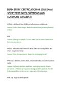 BRAIN STORY CERTIFICATION 64 2026 EXAM&NewLine;SCRIPT TEST PAPER QUESTIONS AND&NewLine;SOLUTIONS GRADED A&plus;