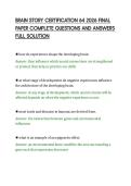 BRAIN STORY CERTIFICATION 64 2026 FINAL&NewLine;PAPER COMPLETE QUESTIONS AND ANSWERS&NewLine;FULL SOLUTION