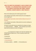 WGU C715 OBJECTIVE ASSESSMENT V1 AND V2 NEWEST 2026 &NewLine;TEST BANK &vert; C715 ORGANIZATIONAL BEHAVIOR OA EXAM &NewLine;WITH COMPLETE QUESTIONS AND CORRECT VERIFIED &NewLine;ANSWERS &sol; ALREADY GRADED A&plus; &lpar;MOST RECENT&excl;&excl;&rpar; 
