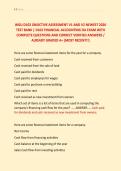 WGU D102 OBJECTIVE ASSESSMENT V1 AND V2 NEWEST 2026 &NewLine;TEST BANK &vert; D102 FINANCIAL ACCOUNTING OA EXAM WITH &NewLine;COMPLETE QUESTIONS AND CORRECT VERIFIED ANSWERS &sol; &NewLine;ALREADY GRADED A&plus; &lpar;MOST RECENT&excl;&excl;&rpar;