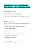 BRMP ACTUAL EXAM FULL QUESTIONS&NewLine;AND CORRECT ANSWERS GRADED A PLUS&NewLine;