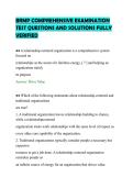 BRMP COMPREHENSIVE EXAMINATION&NewLine;TEST QUESTIONS AND SOLUTIONS FULLY&NewLine;VERIFIED&NewLine;