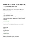 BRMP EXAM 500 REVIEW SOLVED QUESTIONS&NewLine;WITH ACCURATE ANSWERS