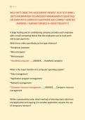 WGU D075 OBJECTIVE ASSESSMENT NEWEST 2026 TEST BANK &vert; &NewLine;D075 INFORMATION TECHNOLOGY MANAGEMENT ESSENTIALS &NewLine;OA EXAM WITH COMPLETE QUESTIONS AND CORRECT VERIFIED &NewLine;ANSWERS &sol; ALREADY GRADED A&plus; &lpar;MOST RECENT&excl;&excl;&rpar;