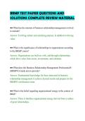 BRMP TEST PAPER QUESTIONS AND&NewLine;SOLUTIONS COMPLETE REVIEW MATERIAL&NewLine;