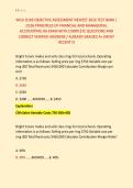WGU D196 OBJECTIVE ASSESSMENT NEWEST 2026 TEST BANK &vert; &NewLine;D196 PRINCIPLES OF FINANCIAL AND MANAGERIAL &NewLine;ACCOUNTING OA EXAM WITH COMPLETE QUESTIONS AND &NewLine;CORRECT VERIFIED ANSWERS &sol; ALREADY GRADED A&plus; &lpar;MOST &NewLine;RECENT&excl;&excl;&rpar;