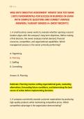 WGU D072 OBJECTIVE ASSESSMENT  NEWEST 2026 TEST BANK &NewLine;&vert; D072 FUNDAMENTALS FOR SUCCESS IN BUSINESS OA EXAM &NewLine;WITH COMPLETE QUESTIONS AND CORRECT VERIFIED &NewLine;ANSWERS &sol; ALREADY GRADED A&plus; &lpar;MOST RECENT&excl;&excl;&rpar; 