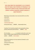 WGU D564 OBJECTIVE ASSESSMENT V1 & V2 NEWEST &NewLine;2026 TEST BANK&vert; D564 THEORIES OF PERSONALITY OA &NewLine;EXAM WITH COMPLETE REAL EXAM QUESTIONS AND &NewLine;CORRECT VERIFIED ANSWERS&sol; ALREADY GRADED A&plus; &NewLine;&lpar;MOST RECENT&excl;&excl;&rpar; 